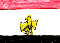 This is Damian's drawing of the Egyptian flag.