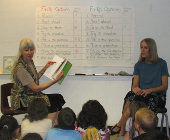 Photograph of Judi  and Denise team teaching