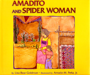 The book cover has a drawing of a boy and his grandmother in the desert.