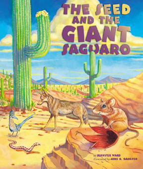 The book jacket shows a picture of a coyote chasing a roadrunner, chasing a rattlesnake, chasing a pack rat, eating a saguaro fruit. 