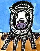 Alix's javelina painting