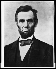 Abraham Lincoln, head-and-shoulders portrait, facing front