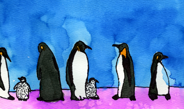 Alix's penguin painting