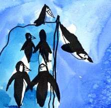 Brenna's penguin painting