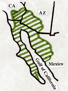 Map of the Sonoran Desert